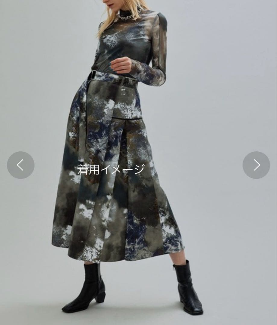 UNITED TOKYO シーナリーアートフレアースカート サイズ1