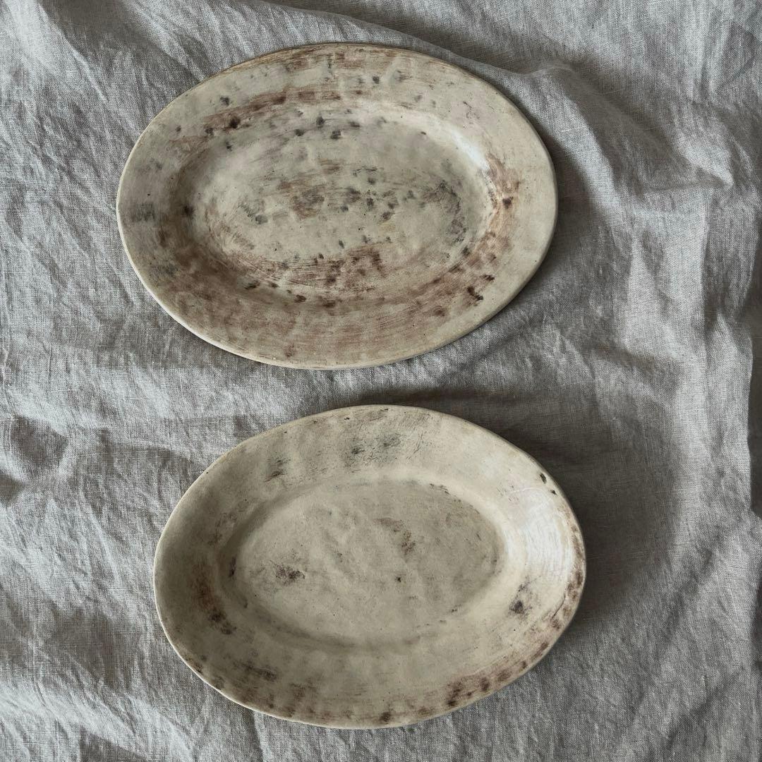 佐藤尚理　bonoho オーバルプレート 2点セット 器 大皿 オーバル皿