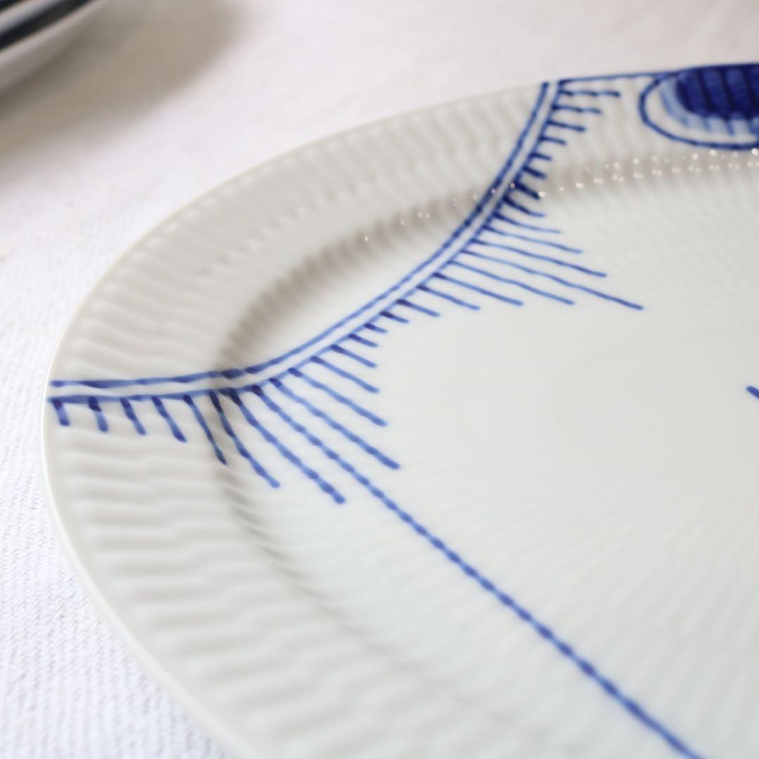 ロイヤルコペンハーゲンブルーフルーテッド メガ オーバルディッシュ 28cm5枚