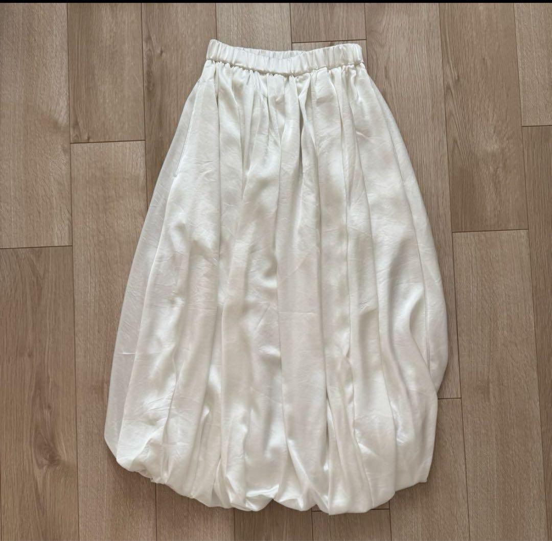 ENFOLD エンフォルド　バルーン　スカート　BALLOON-SKIRT 白