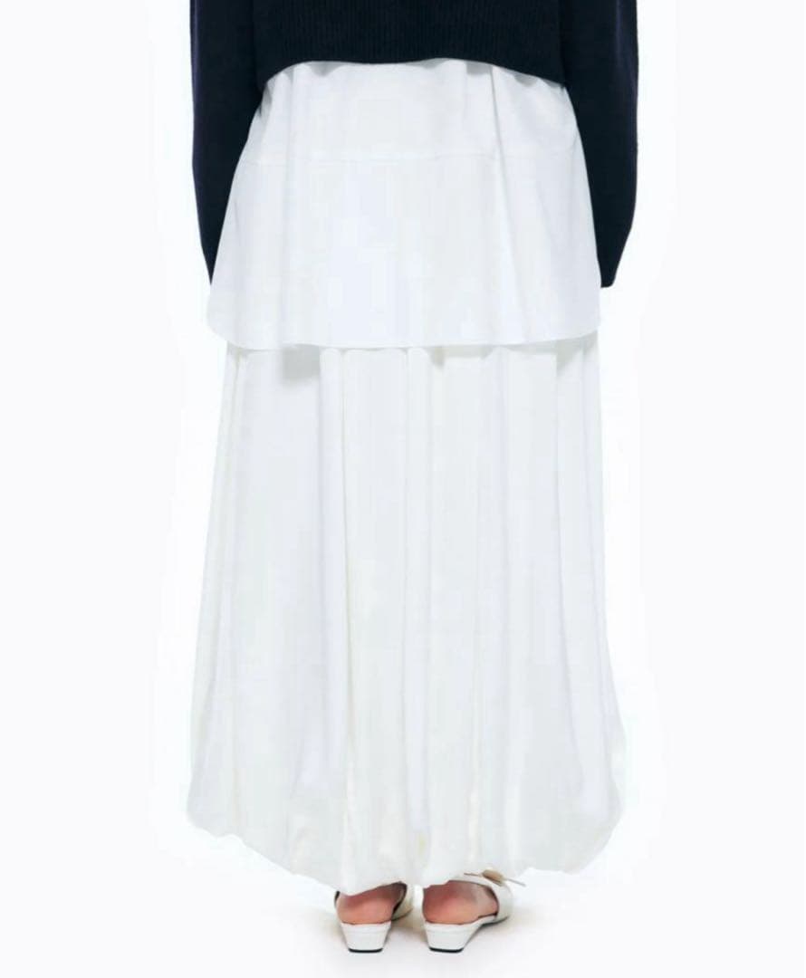 ENFOLD エンフォルド　バルーン　スカート　BALLOON-SKIRT 白