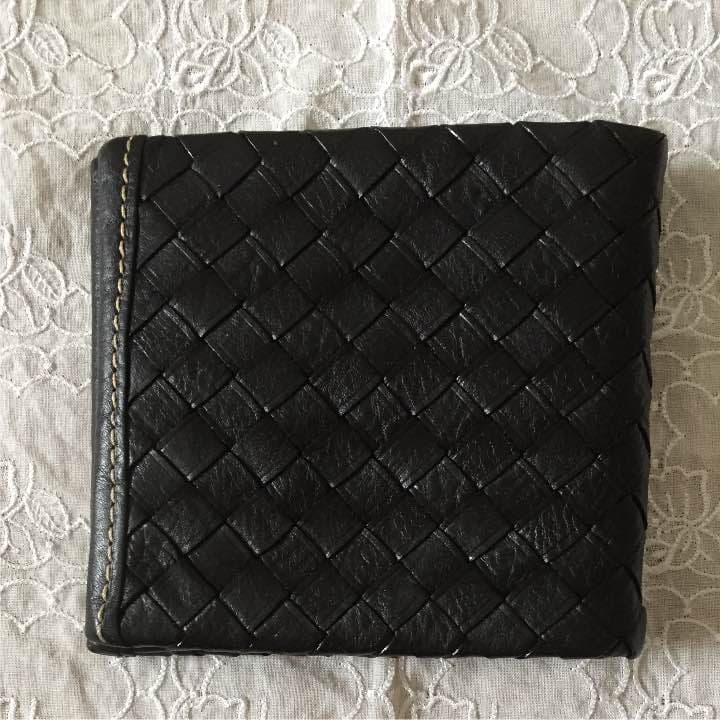 おサイフ お財布 本革 nosiroaloul 黒 ブラック 2つ折れ 新品