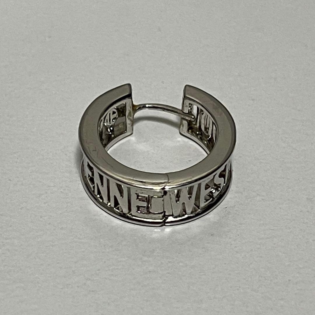 【美品】ヴィヴィアンウエストウッド　シングルフープピアス　silver