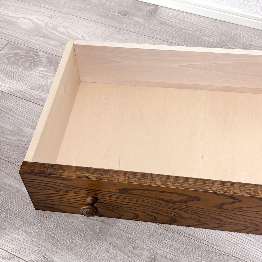 希少•高級 勇峰工芸 3段チェスト 花柄細工 引き出しスムーズ 天然木使用