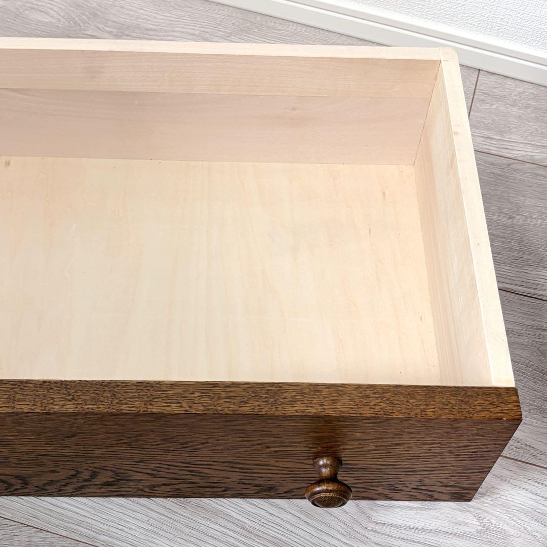 希少•高級 勇峰工芸 3段チェスト 花柄細工 引き出しスムーズ 天然木使用