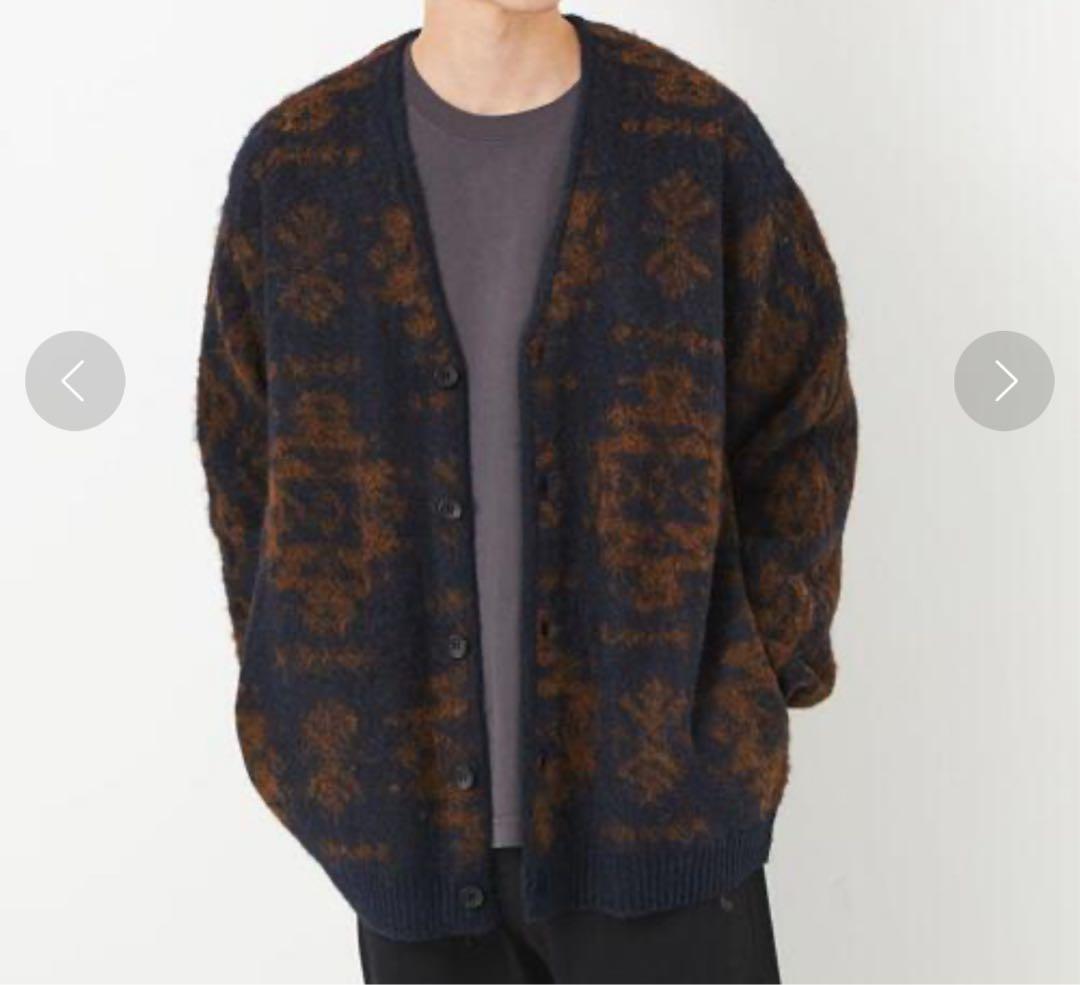 PENDLETON ジャカード Vネックカーディガン アルパカ混