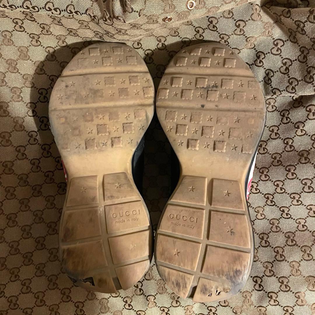 GUCCI グッチ スニーカー メンズ ロゴプリント ブラック