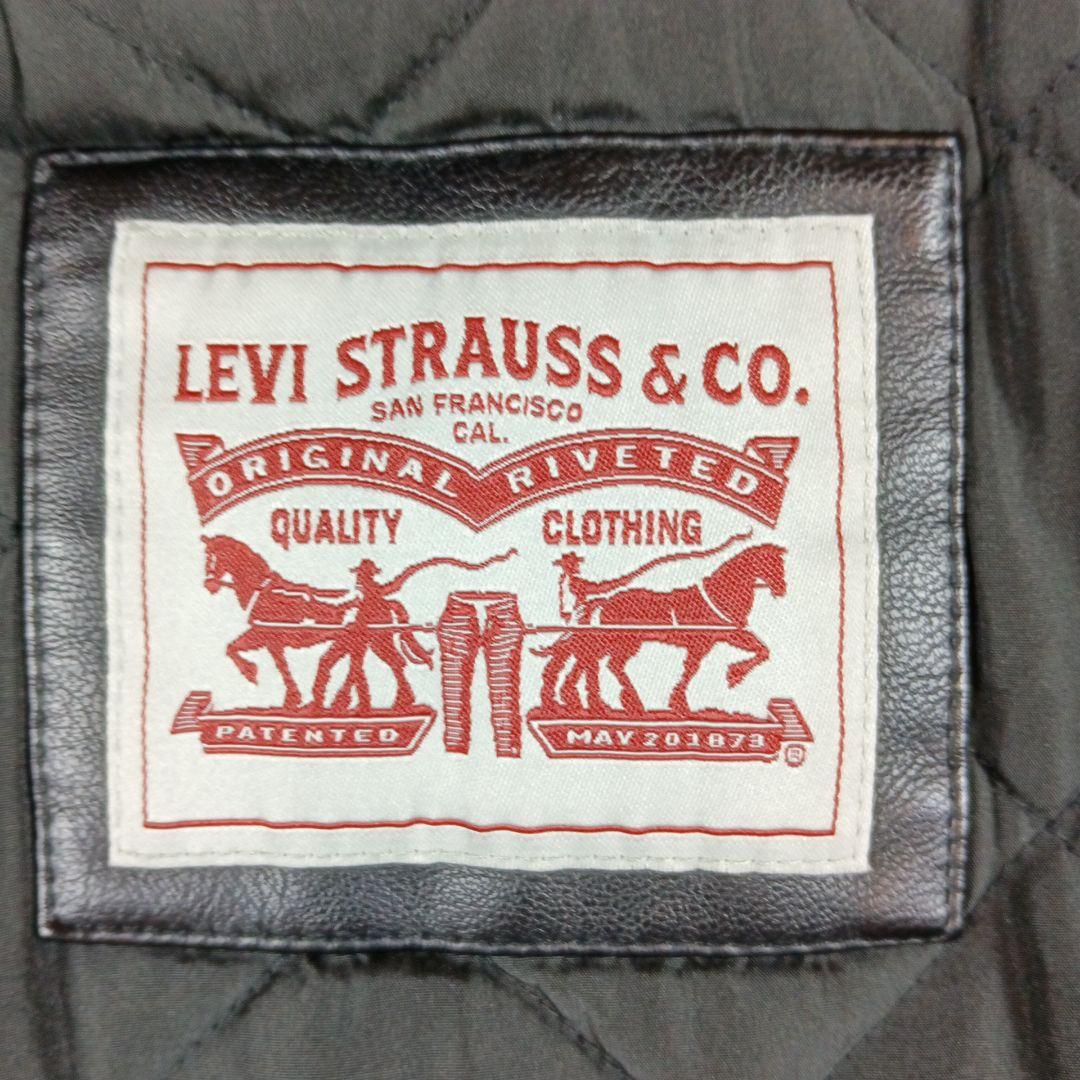 リーバイス レザージャケット A-2 フライトジャケット フェイクレザー 黒 S