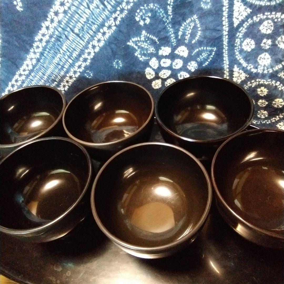 まーちゃん　輪島塗　合鹿椀　6客