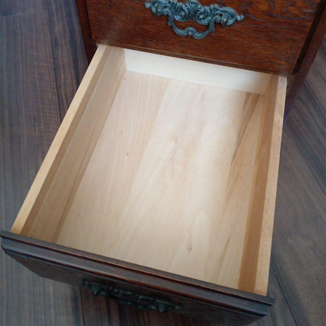 昭和レトロ家具 越後民芸 木製電話台・サイドチェスト高さ約86cm