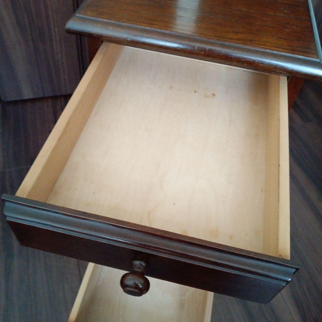 昭和レトロ家具 越後民芸 木製電話台・サイドチェスト高さ約86cm