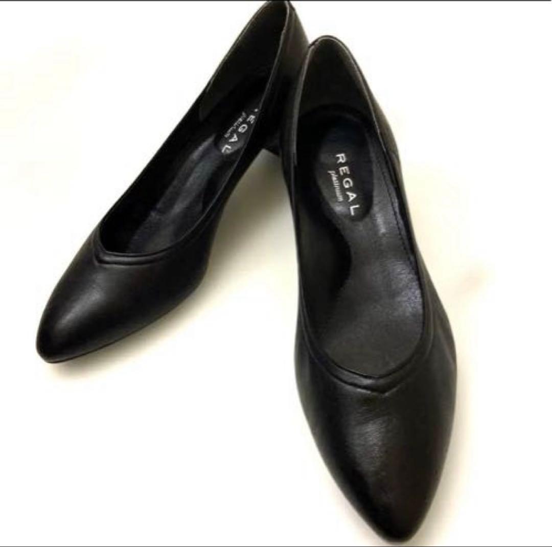 新品未使用✨リーガルプラチナムレザーパンプス黒23.5通勤フォーマル卒業式入学式