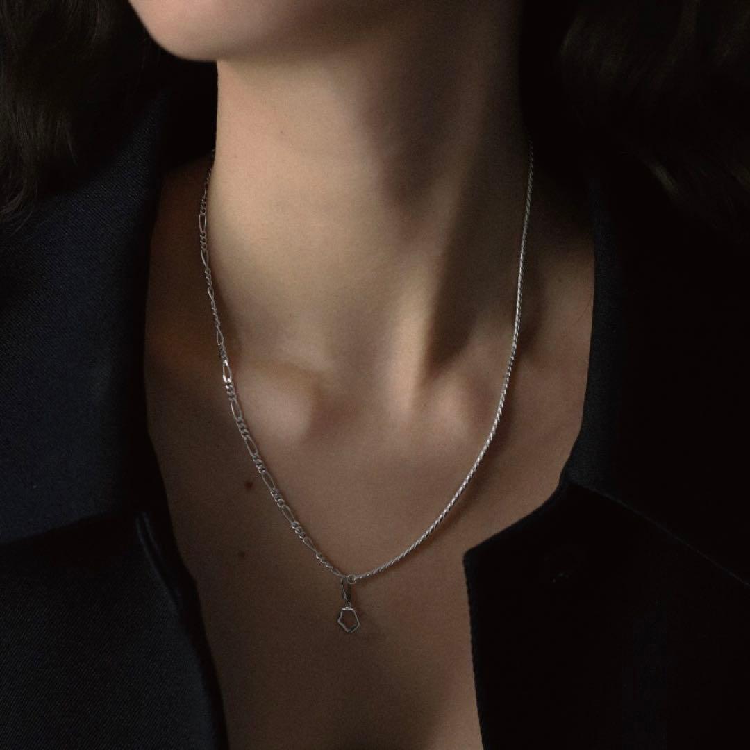 TEN. SILVER925 シェードコンビチェーンネックレス 現行品 男女兼用