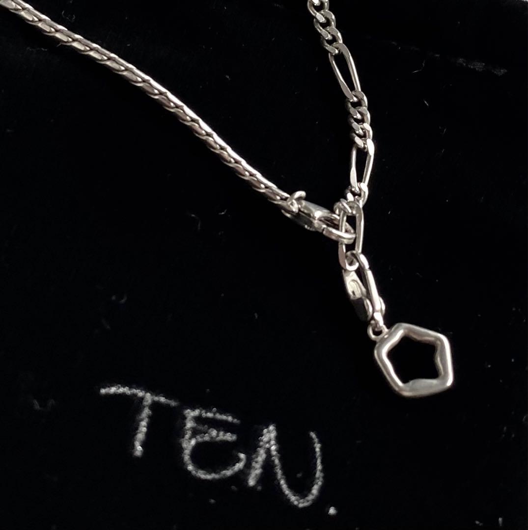 TEN. SILVER925 シェードコンビチェーンネックレス 現行品 男女兼用