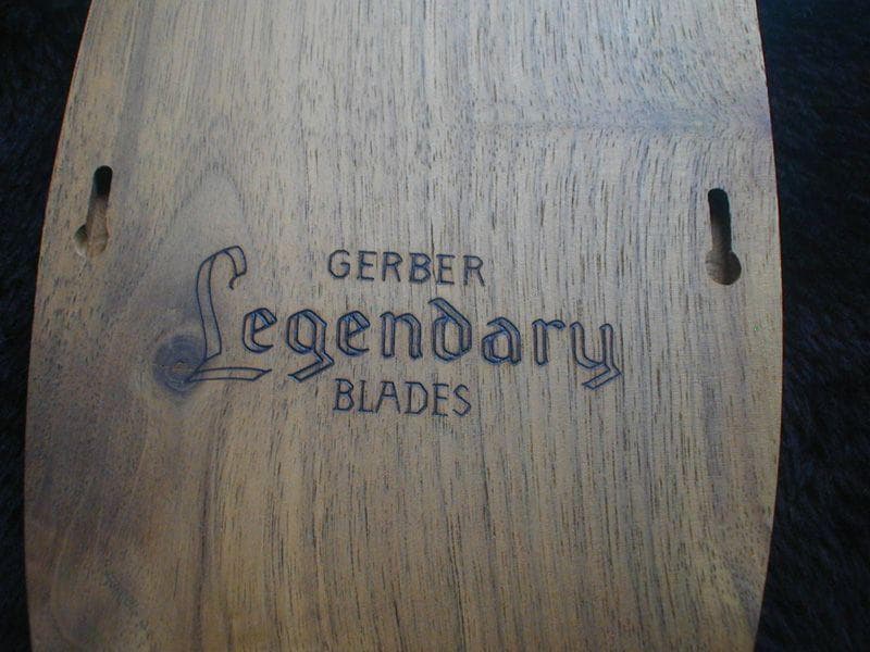 ★ ビンテージガーバーキッチンナイフセットウオールナット壁掛けケース