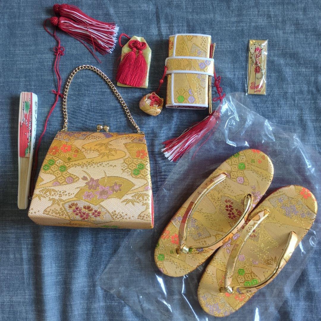 七五三　正絹　着物　ピンク　桜　７歳　フルセット