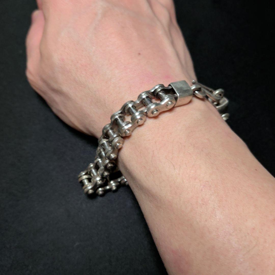 SV925 75g バイクチェーン ブレスレット メキシコ製 ヴィンテージ品