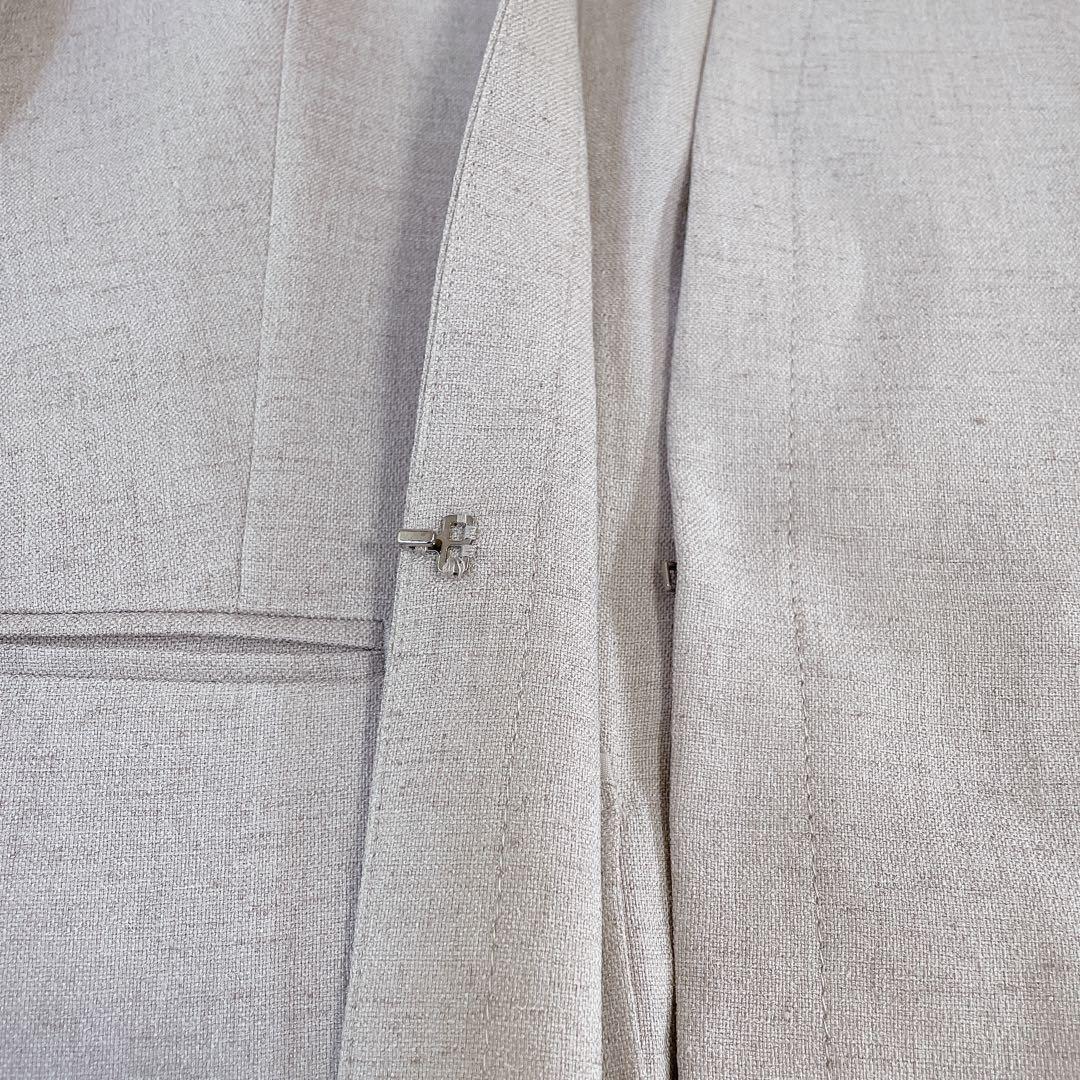 新品　23区　ノーカラージャケットスーツ　セットアップ　40 ベージュ