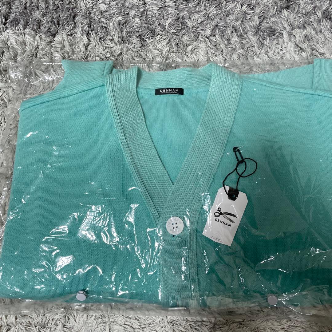 最終値下 デンハム カシミア混 カーディガン ミントグリーン XL