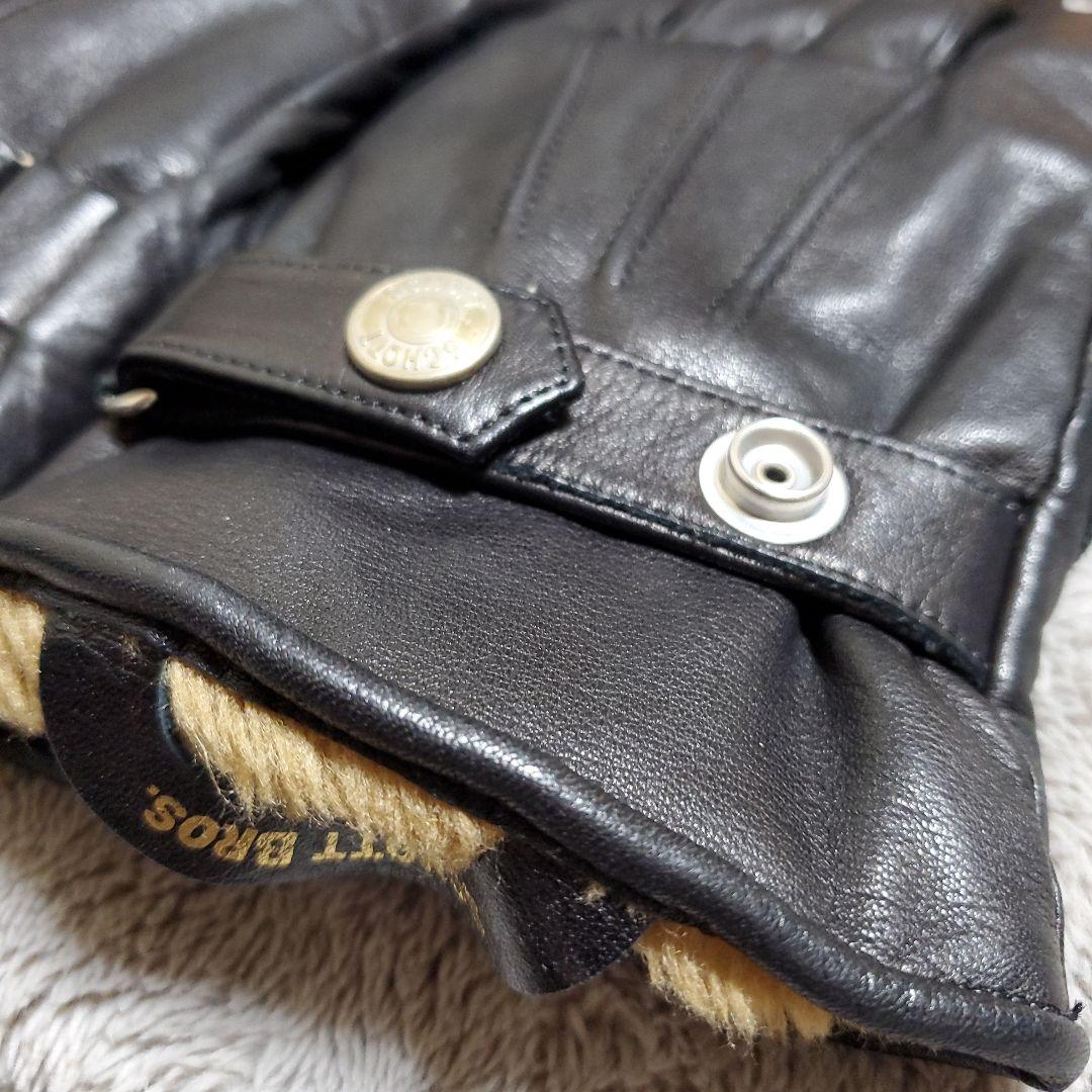 【美品土日最終超特価】Schott ワンスター レザーグローブ 革手袋 Lサイズ