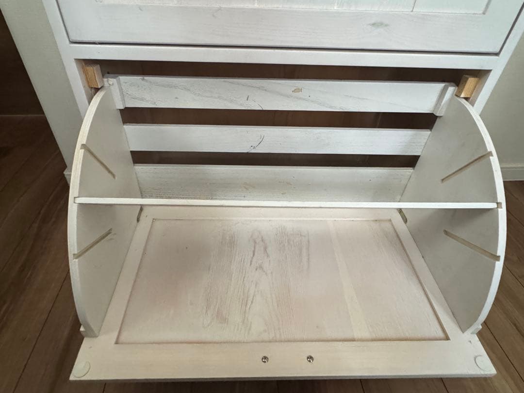 フラップ式カントリー調薄型シューズラック 2段 靴箱　下駄箱