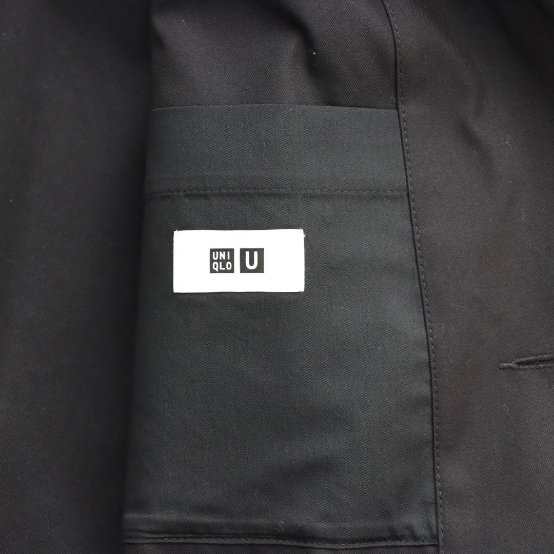 【未使用・タグ付】ユニクロU　ステンカラーコート　09ブラック　L／442167