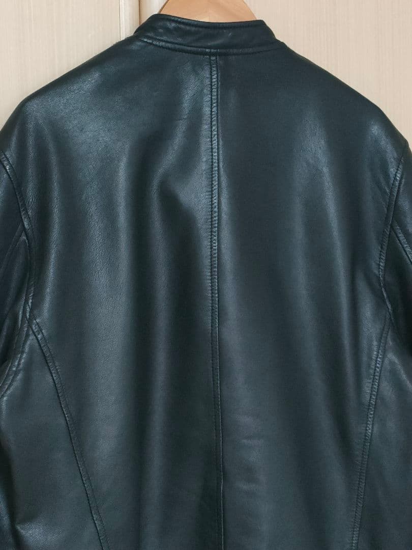 本*り様 美品 AWESOME LEATHER スタンドダブルライダースジャケッ