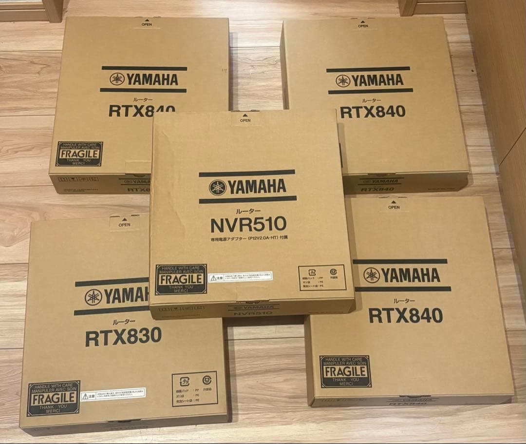 YAMAHA RTX840 3台RTX830 1台 NVR510 1台セット