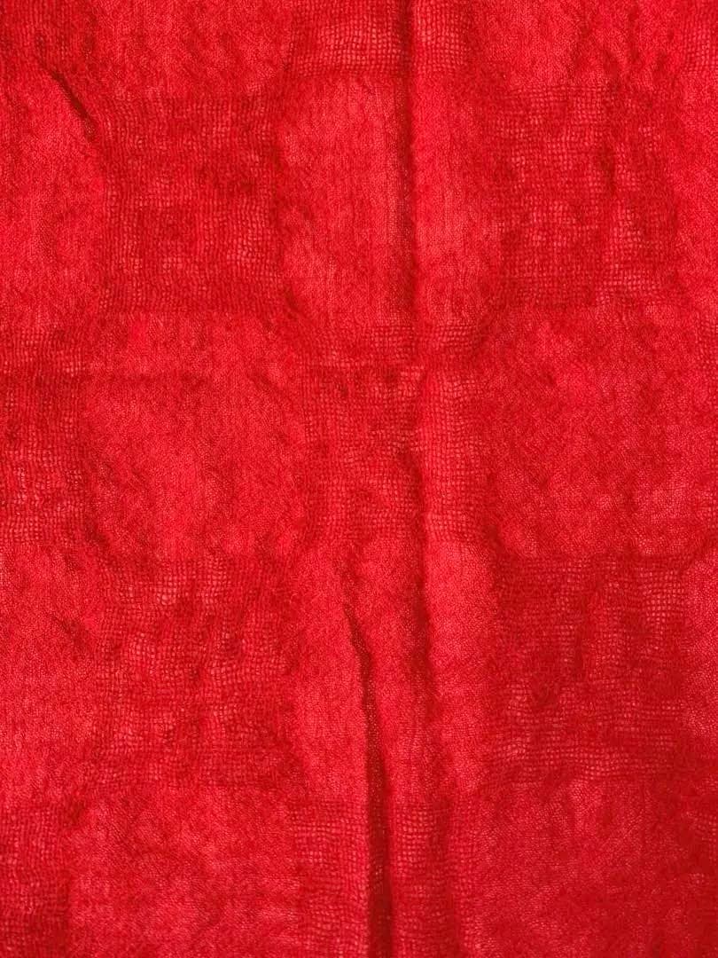 zuzuaya★未使用品　bunai 赤薄手大判ウールストール