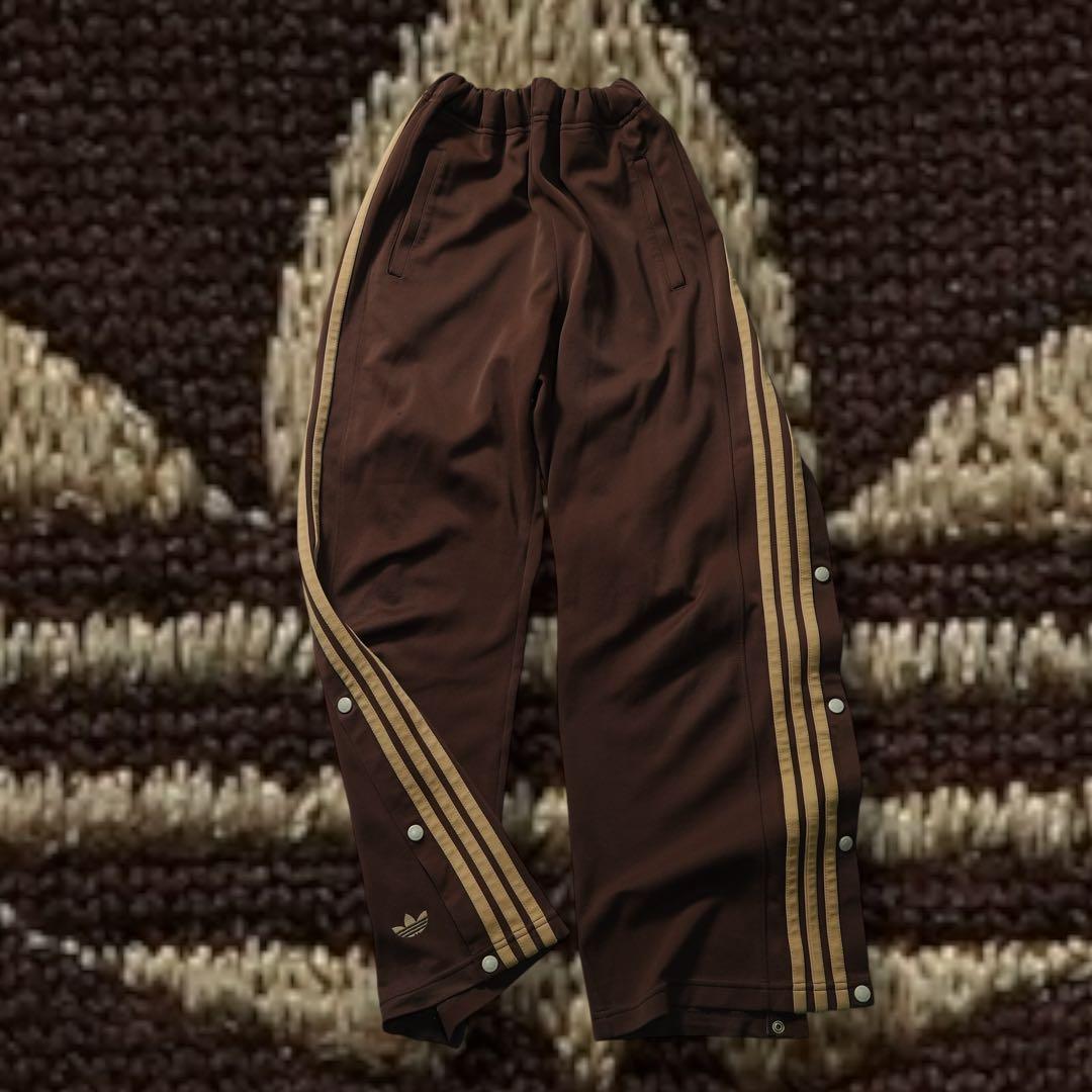 粗*ツ様 90s adidas ブラウンベージュ トラックパンツ トレフォイル