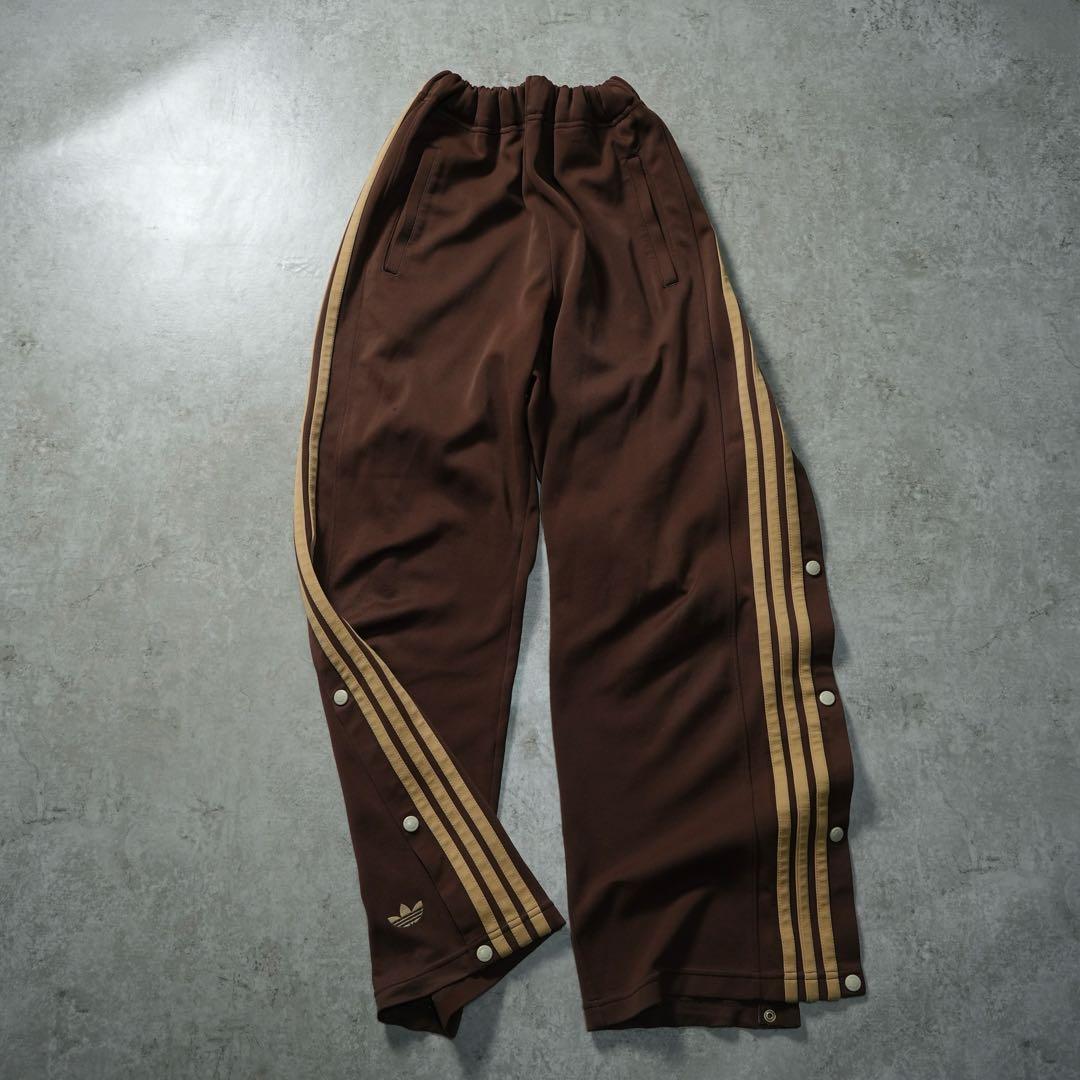 粗*ツ様 90s adidas ブラウンベージュ トラックパンツ トレフォイル