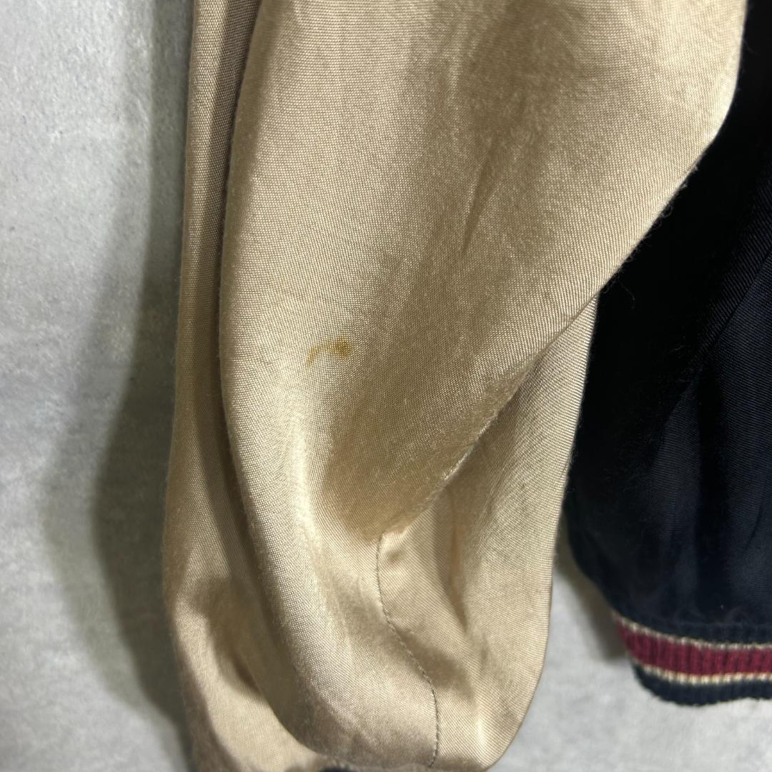 雅結 富士山 龍 鷹 兎 虎　刺繍 和柄 リバーシブル スカジャン　L