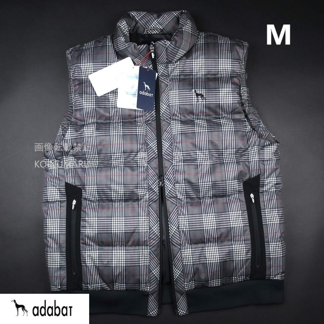 adabat 撥水グレンチェック中綿ベスト M