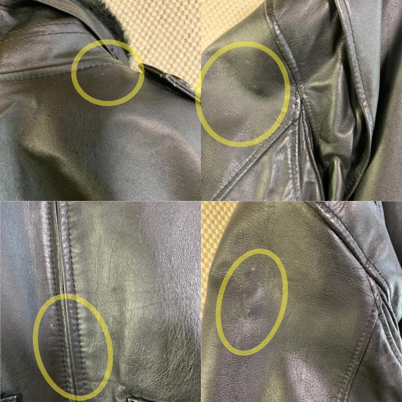 フライトジャケット レザージャケット G1 襟ボア 本革 黒 古着