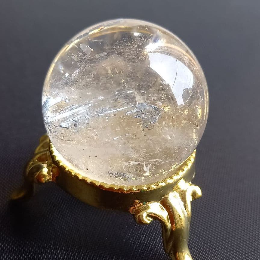 スティブナイト★天然石丸玉 34mm★水晶丸珠★