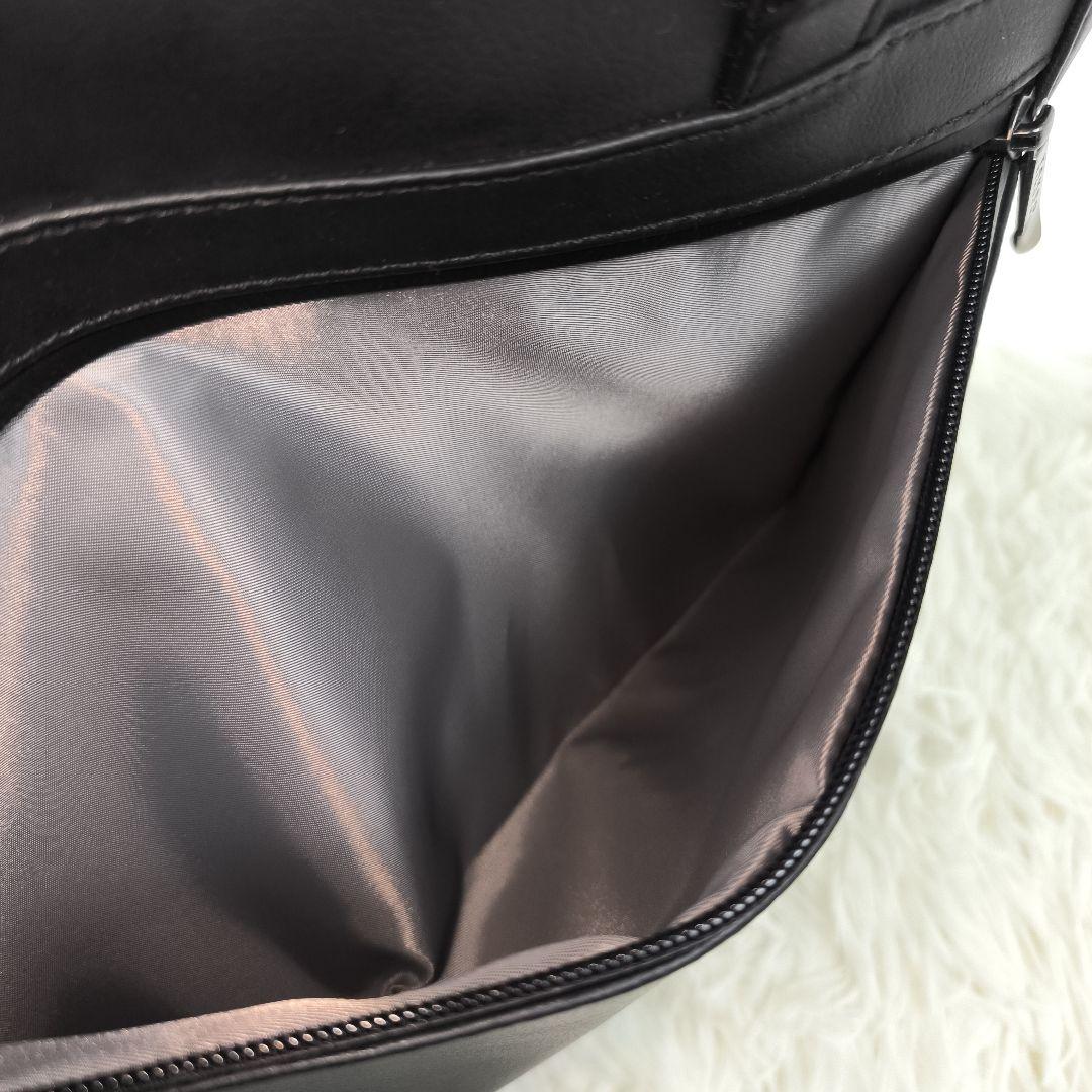 ✨未使用級極美品✨ タケオキクチ トートバッグ 合皮 肩掛け 撥水 A4可 黒