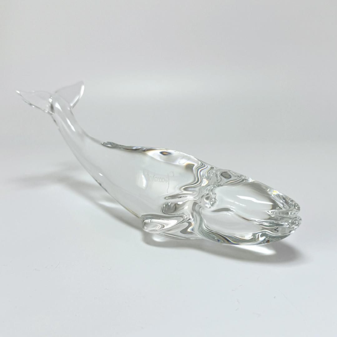 【バカラ】動物 クジラ 置物 インテリア★美品★幸運 金運 仕事運