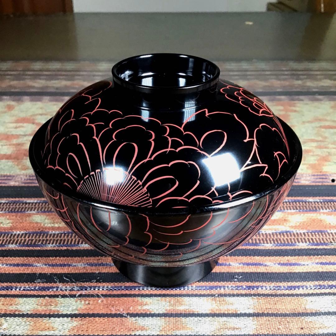 『スタうー特価』　越前塗　山久漆工　蓋付お椀　5客