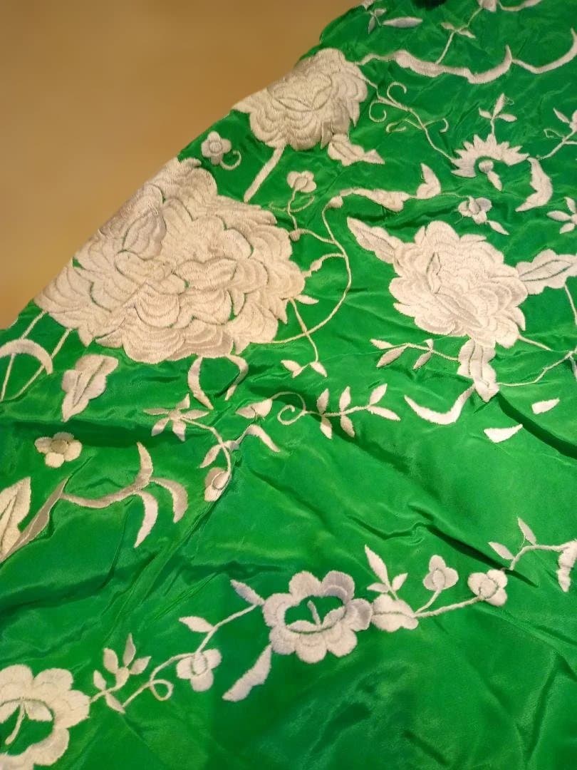 緑色 フラメンコ マントン