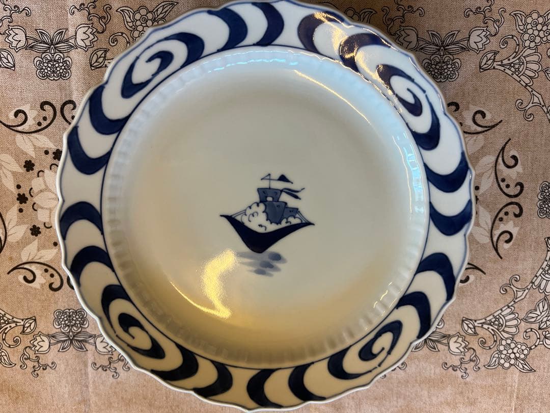 しん窯(有田焼) 青花シリーズ 船　 お皿6枚