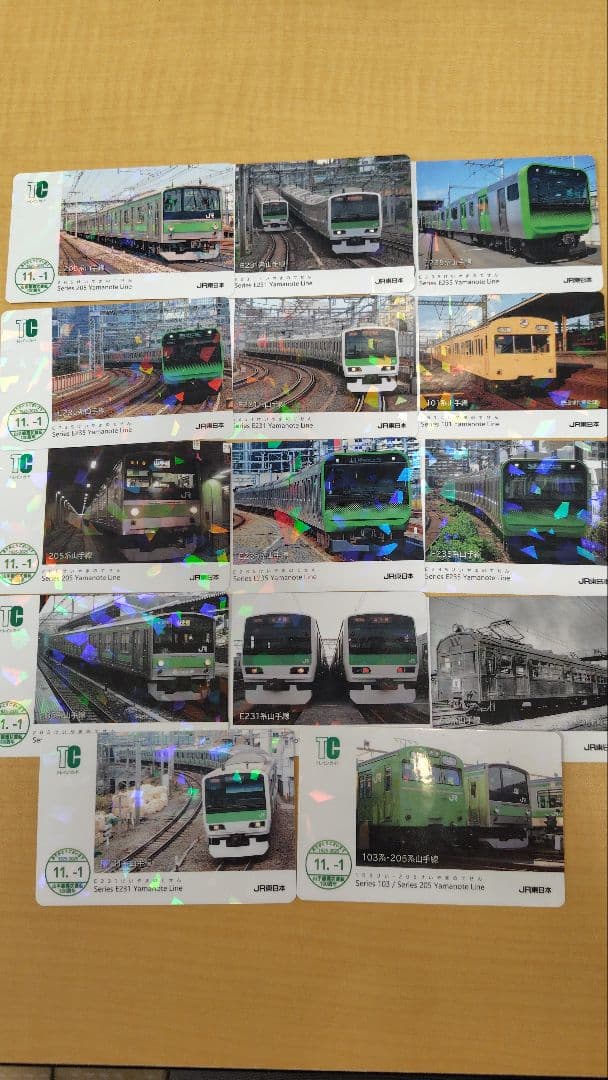 山手線 環状運転100周年記念電車カード14枚セット