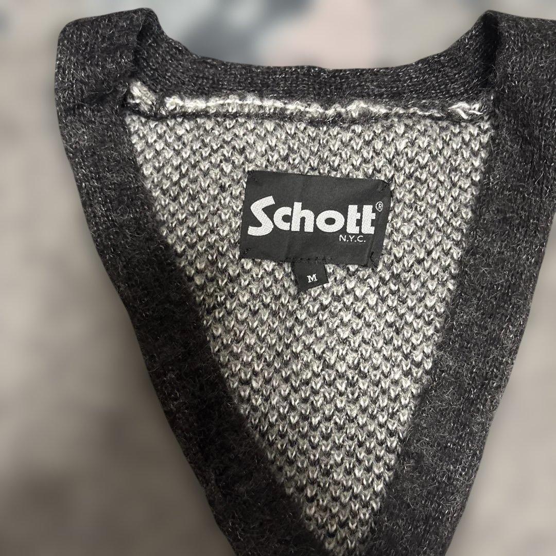 SCHOTT ファイヤーモヘア カーディガン