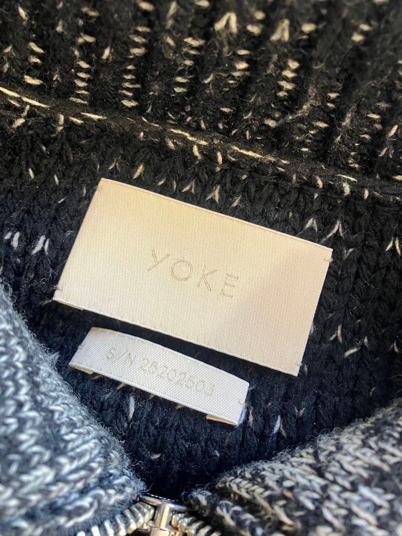 25AW YOKE グラデーション ジップ ニット カーディガン