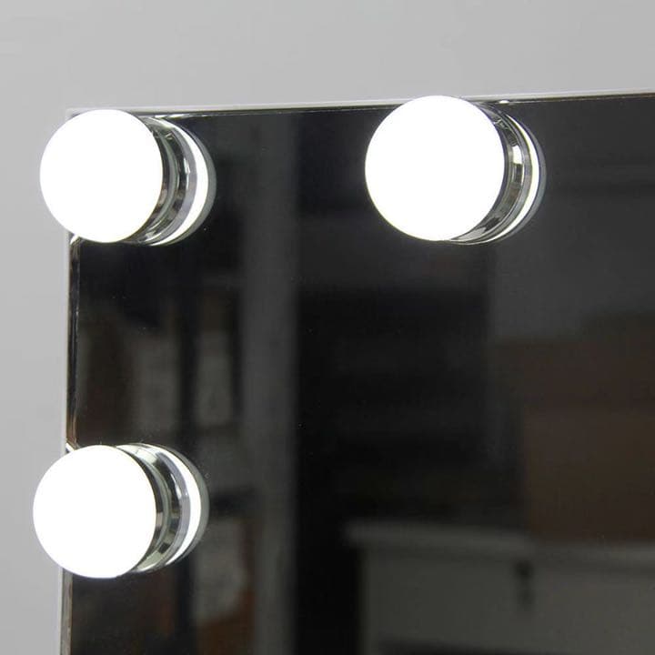 女優ミラー 人気 LED ハリウッドミラー 電球風　ホワイト　50*60cm