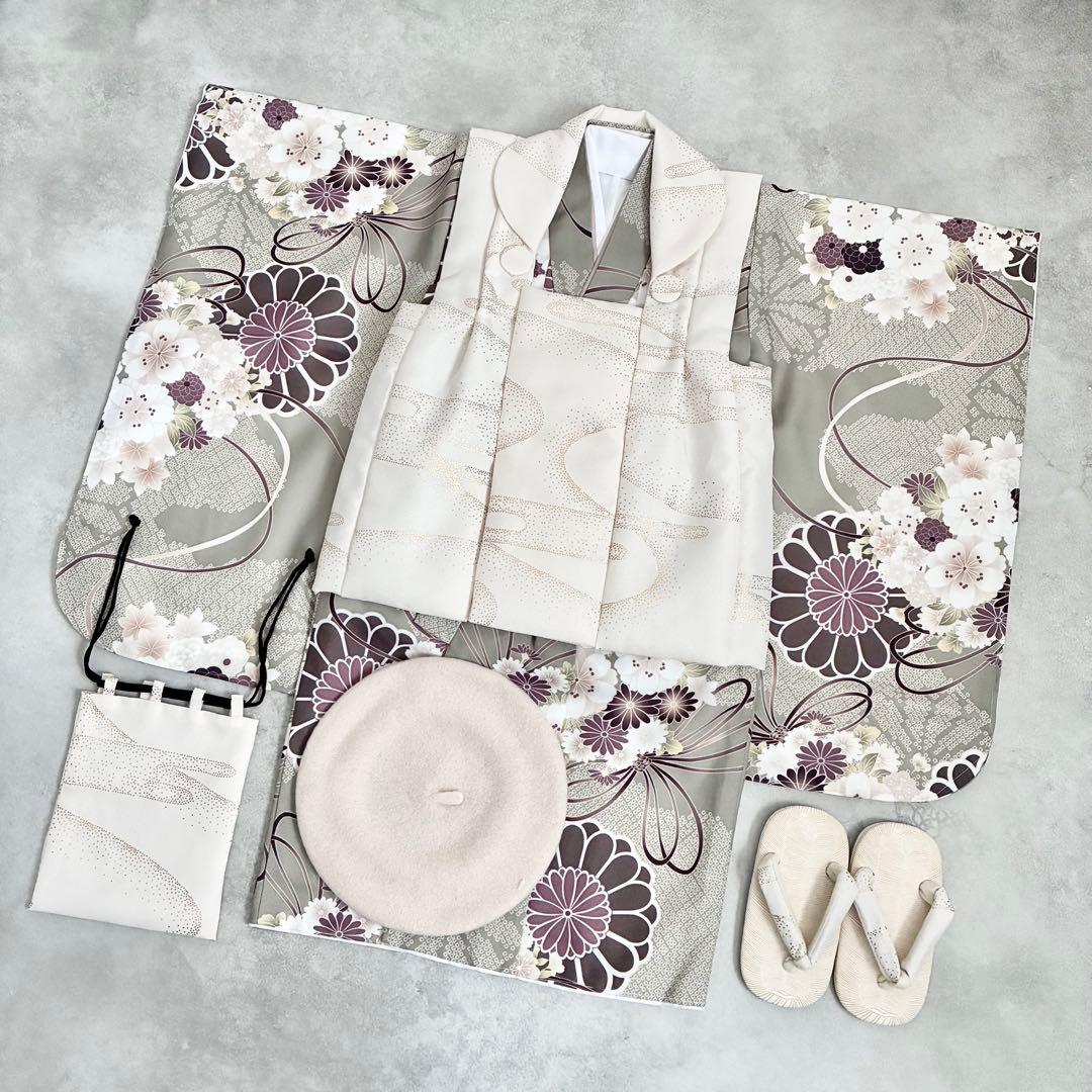 [グリーン]被布セット　男の子　七五三　3歳　着物セット