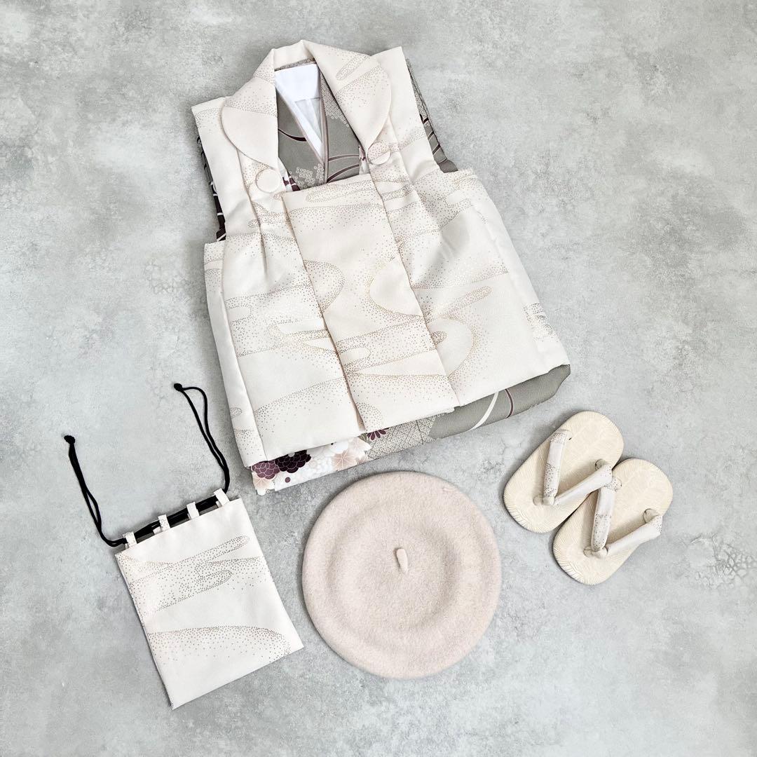 [グリーン]被布セット　男の子　七五三　3歳　着物セット