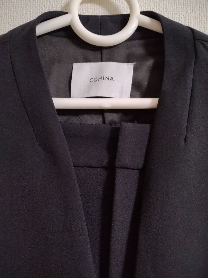 コヒナ　ダブルクロス　ウォッシャブル　パンツスーツ　XS