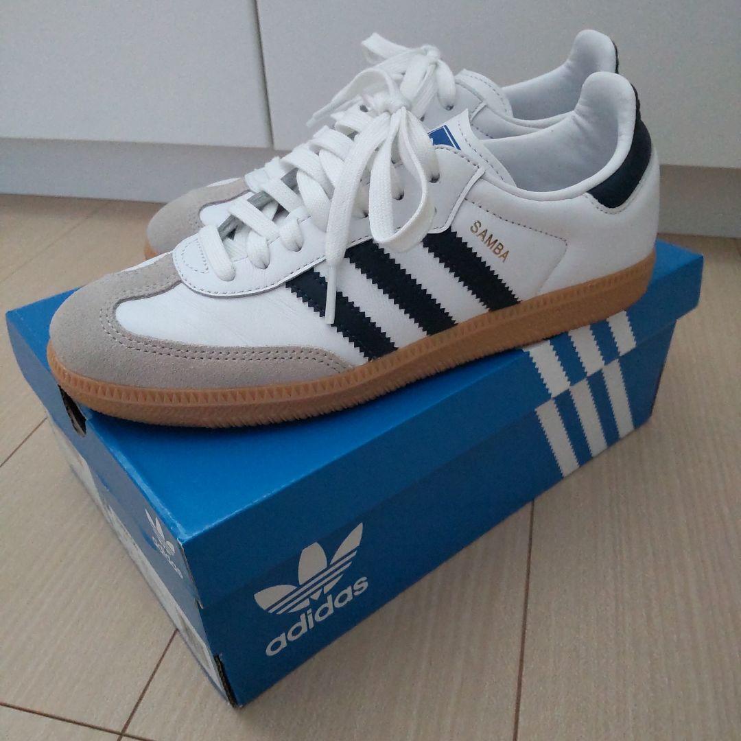 top3★adidas Samba OG ホワイト/ネイビー 24㌢