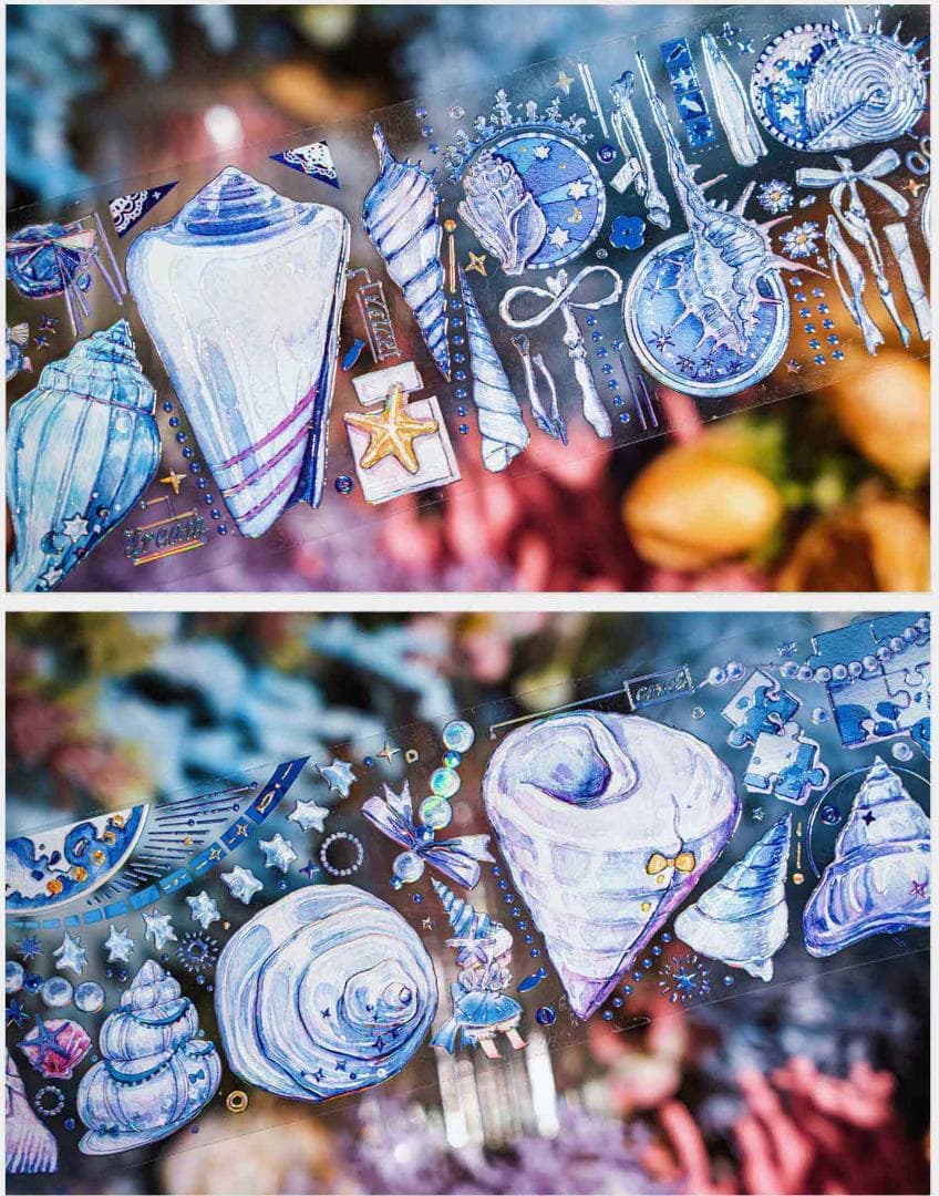 【2巻セット】ビンテージレトガール 海 貝 海外マステ DEER