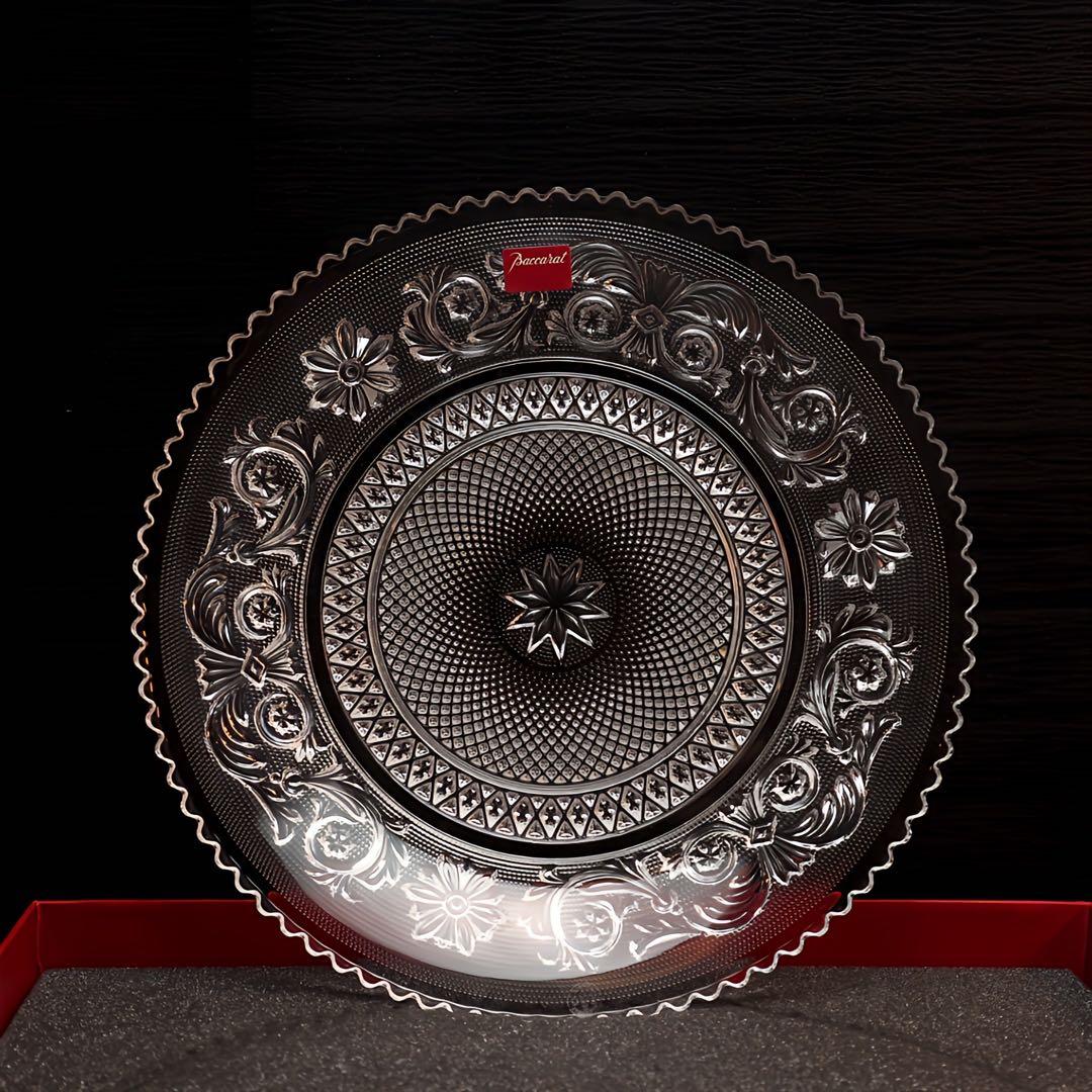 【未使用品】 Baccarat プレート アラベスク 約20㎝